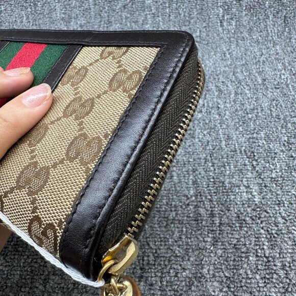 GUCCI Brown GG Leather Wallet 275-071925 - Picture 7 of 13